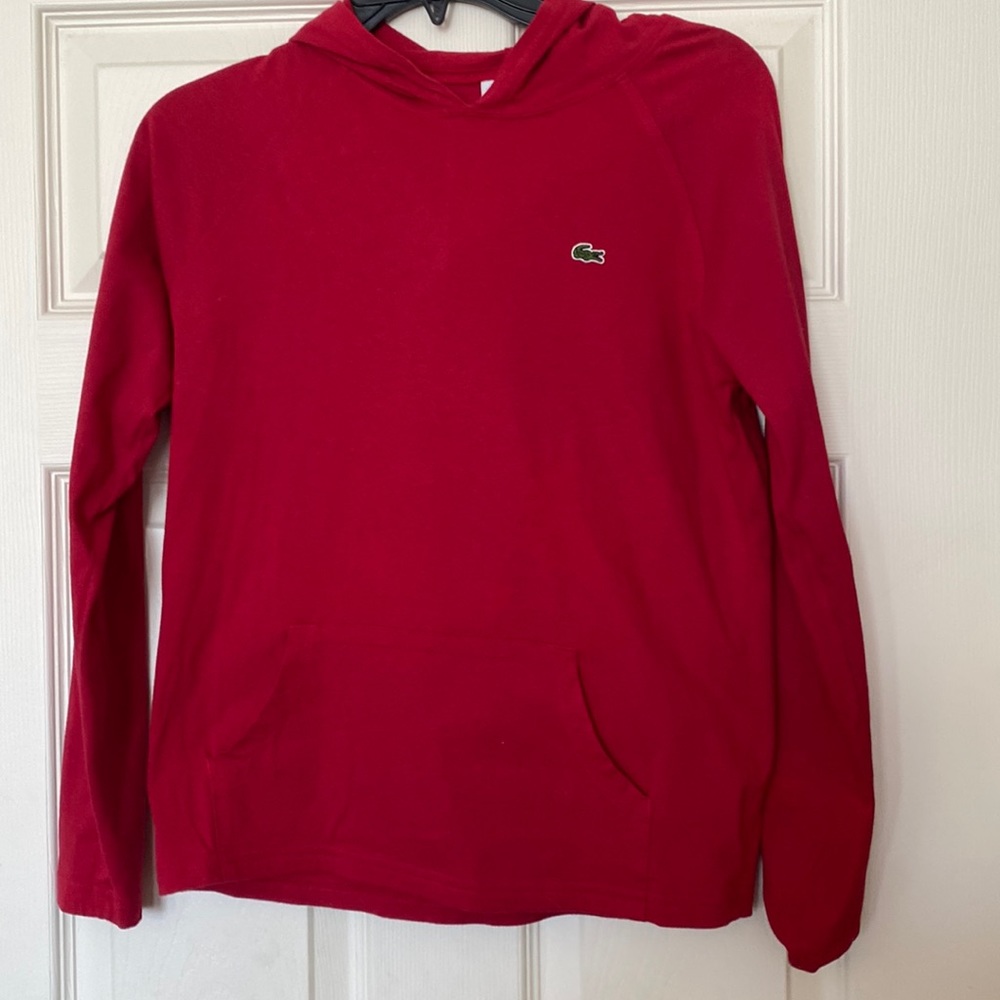 Youth- Lacoste long sleeve tee with hood